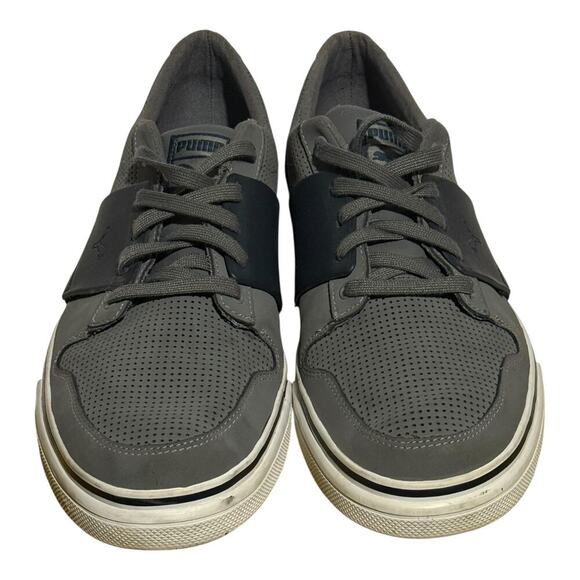 Puma Sportlifestyle Gray Casual Sneakers Men's Size 13 Perforated Leather - Picture 3 of 8